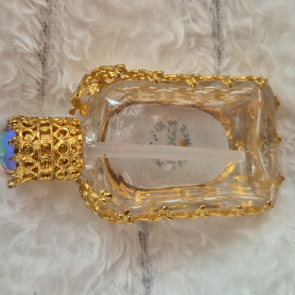 Vintage Pink Lefton Gold Gilded Capodimonte Perfume Bottle - Picture 5 of 8